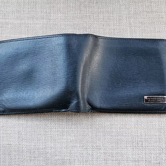 Burberry London Men Wallet Leather Bifold Card holder Billfold Purse Black Label - Picture 7 of 13